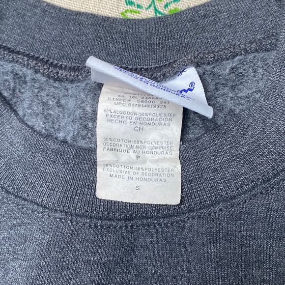 Champion Fleece Pullover Sweatshirt Crewneck Gray Small Workout Casual Lounge - Picture 3 of 3